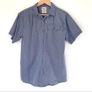 Lucky Brand blue/white all over print button down